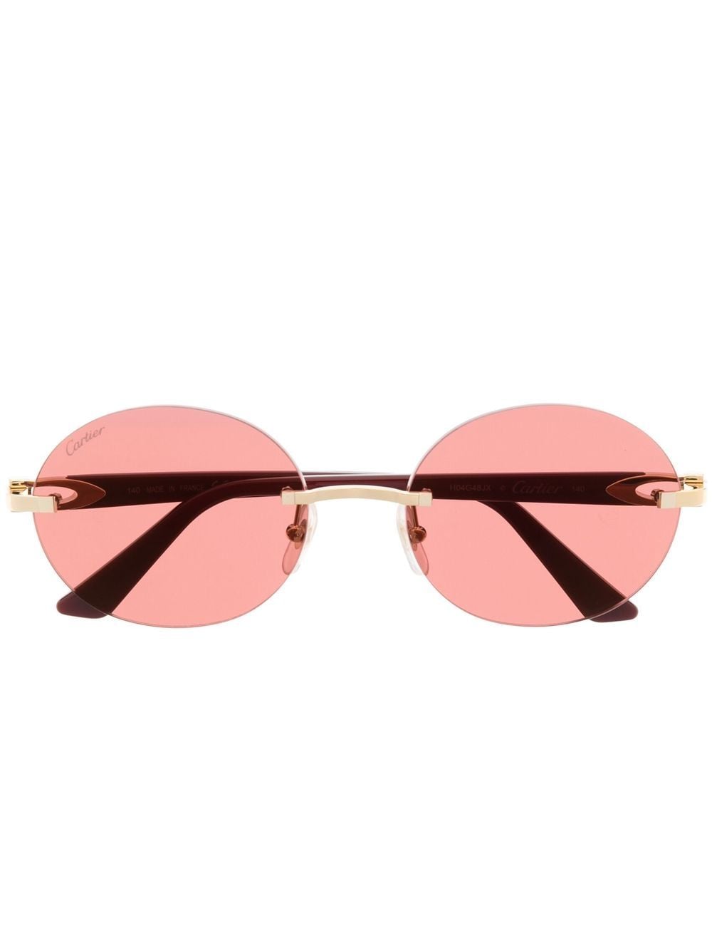 Cartier Eyewear tinted round-frame sunglasses - Gold von Cartier Eyewear