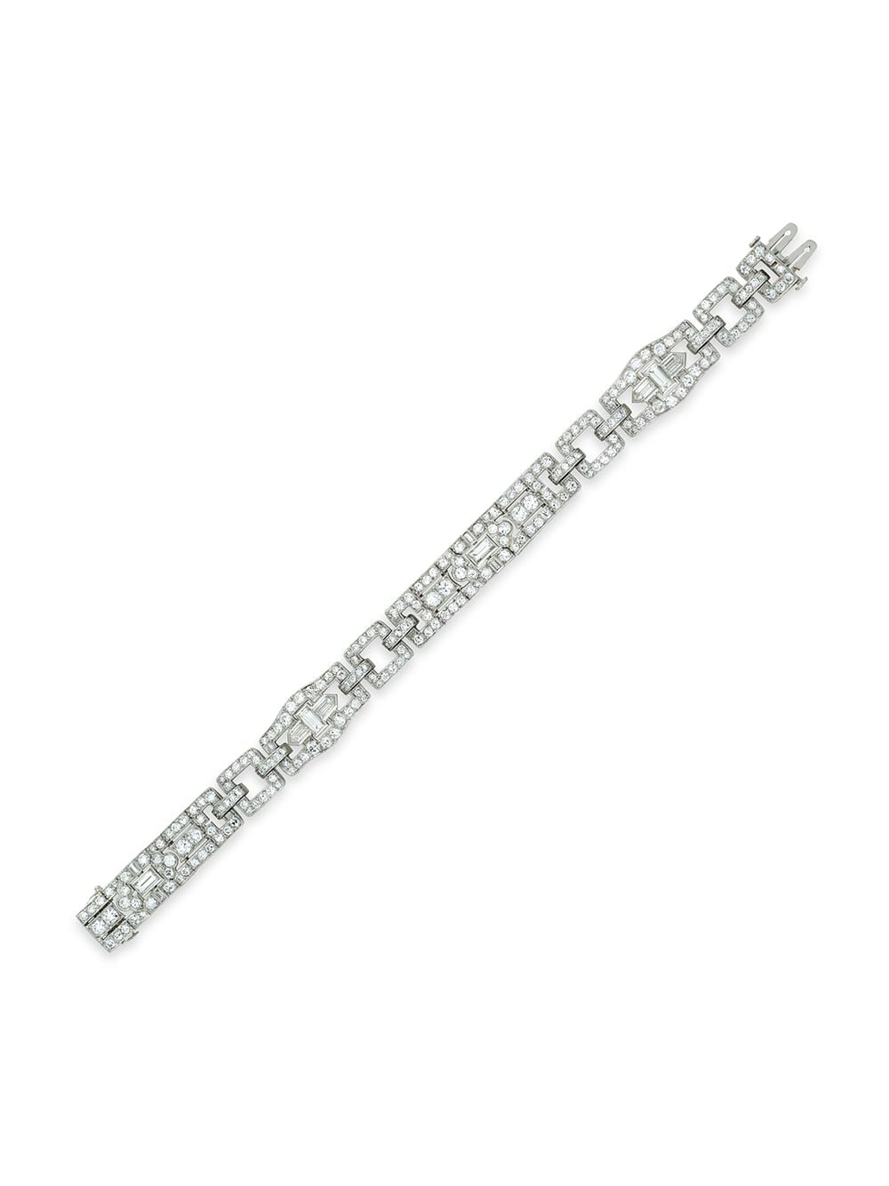 Cartier 1911 - 1940 pre-owned platinum Art Deco diamond bracelet - Silver von Cartier