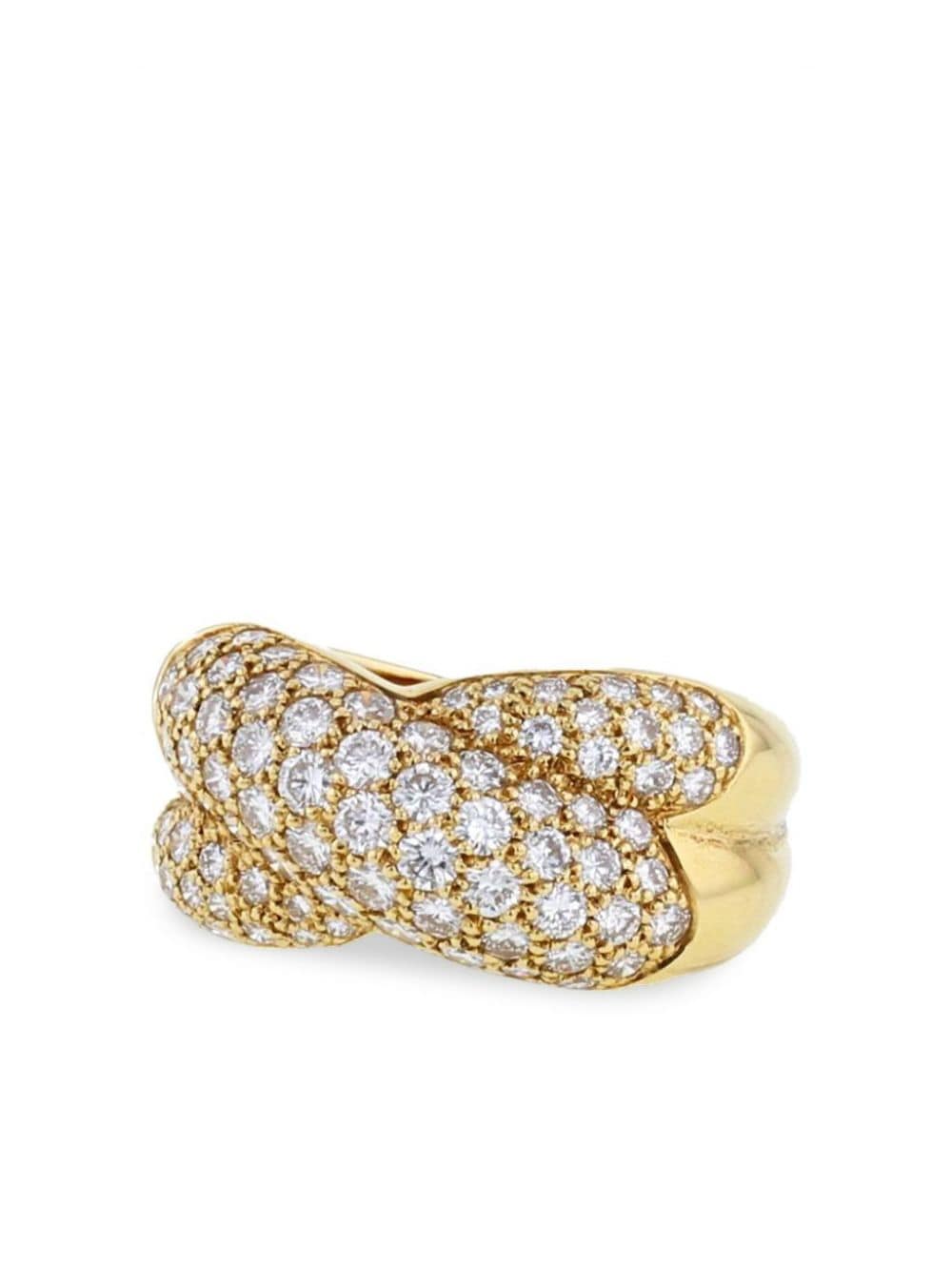 Cartier 1996 yellow gold Colisée diamond ring von Cartier