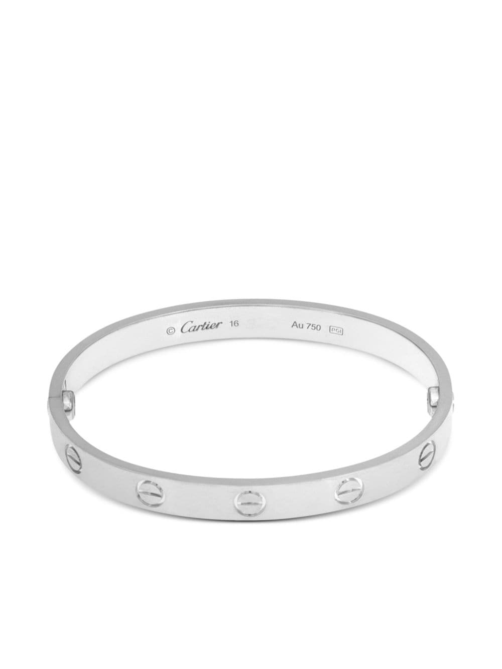 Cartier pre-owned 18kt white gold Love bracelet - Silver von Cartier
