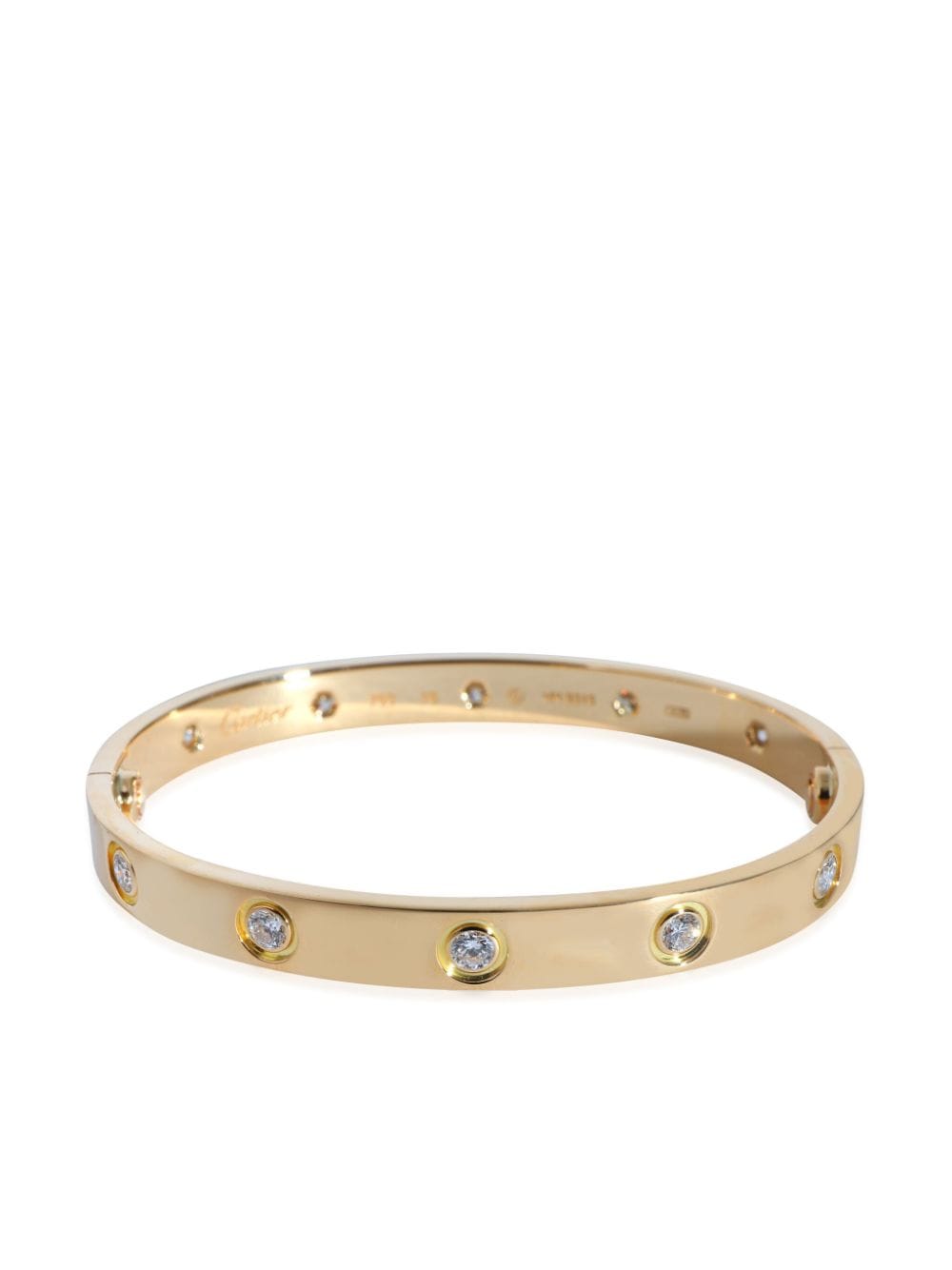 Cartier pre-owned 18kt yellow gold Love diamond bracelet von Cartier