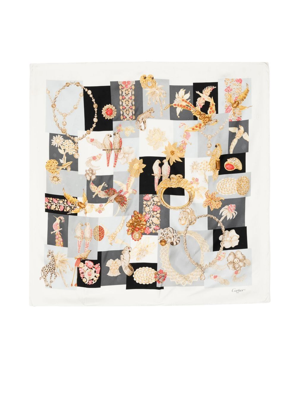 Cartier pre-owned Precious printed silk scarf - Multicolour von Cartier