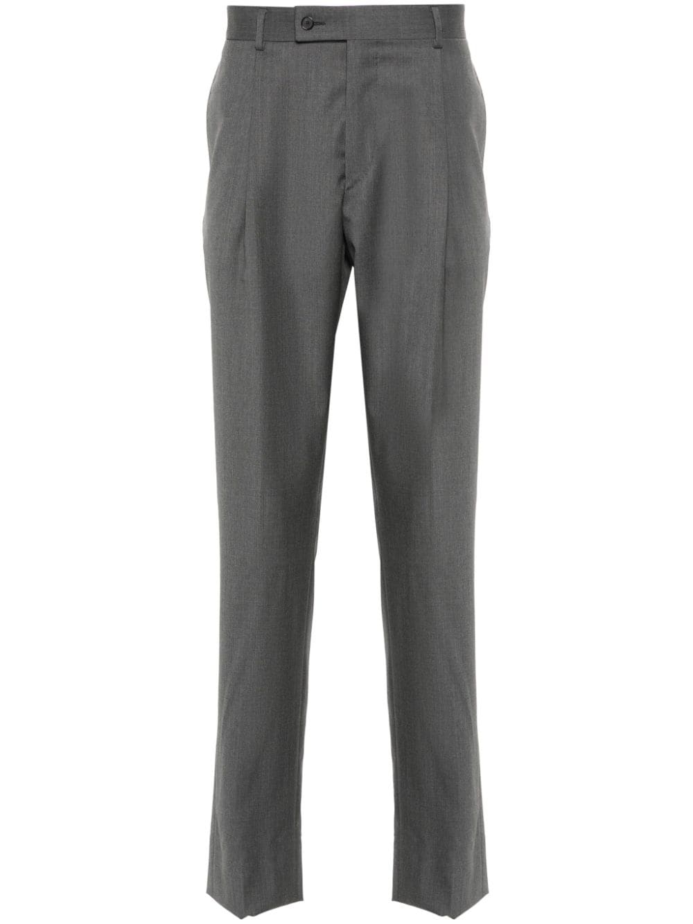Caruso pleat-detail wool trousers - Grey von Caruso
