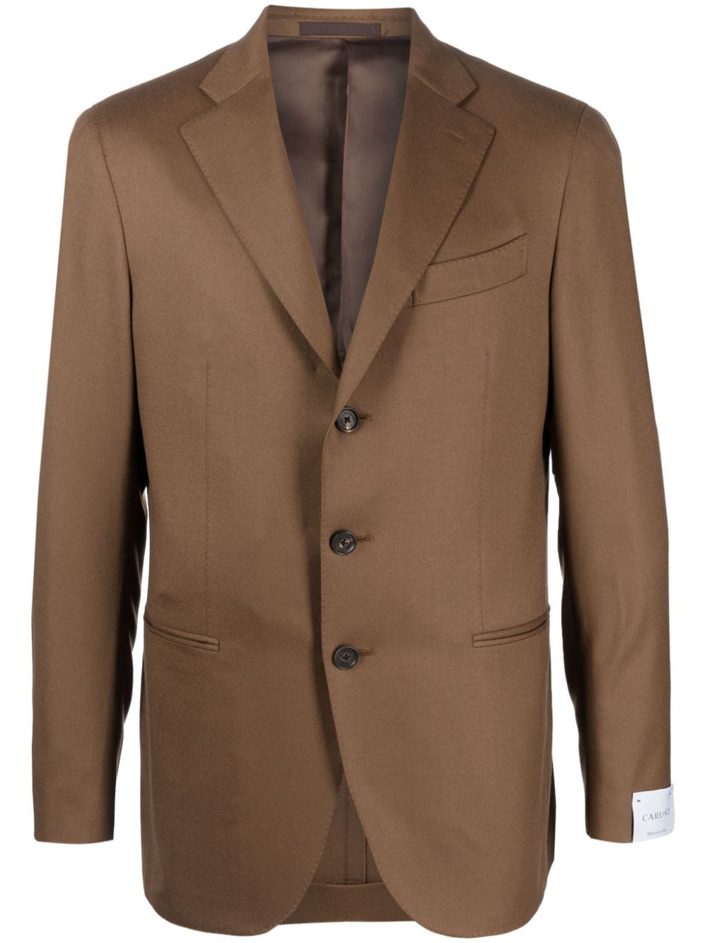 Caruso single-breasted wool blazer - Brown von Caruso