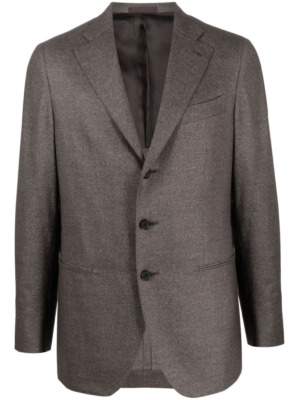 Caruso single-breasted wool blazer - Grey von Caruso