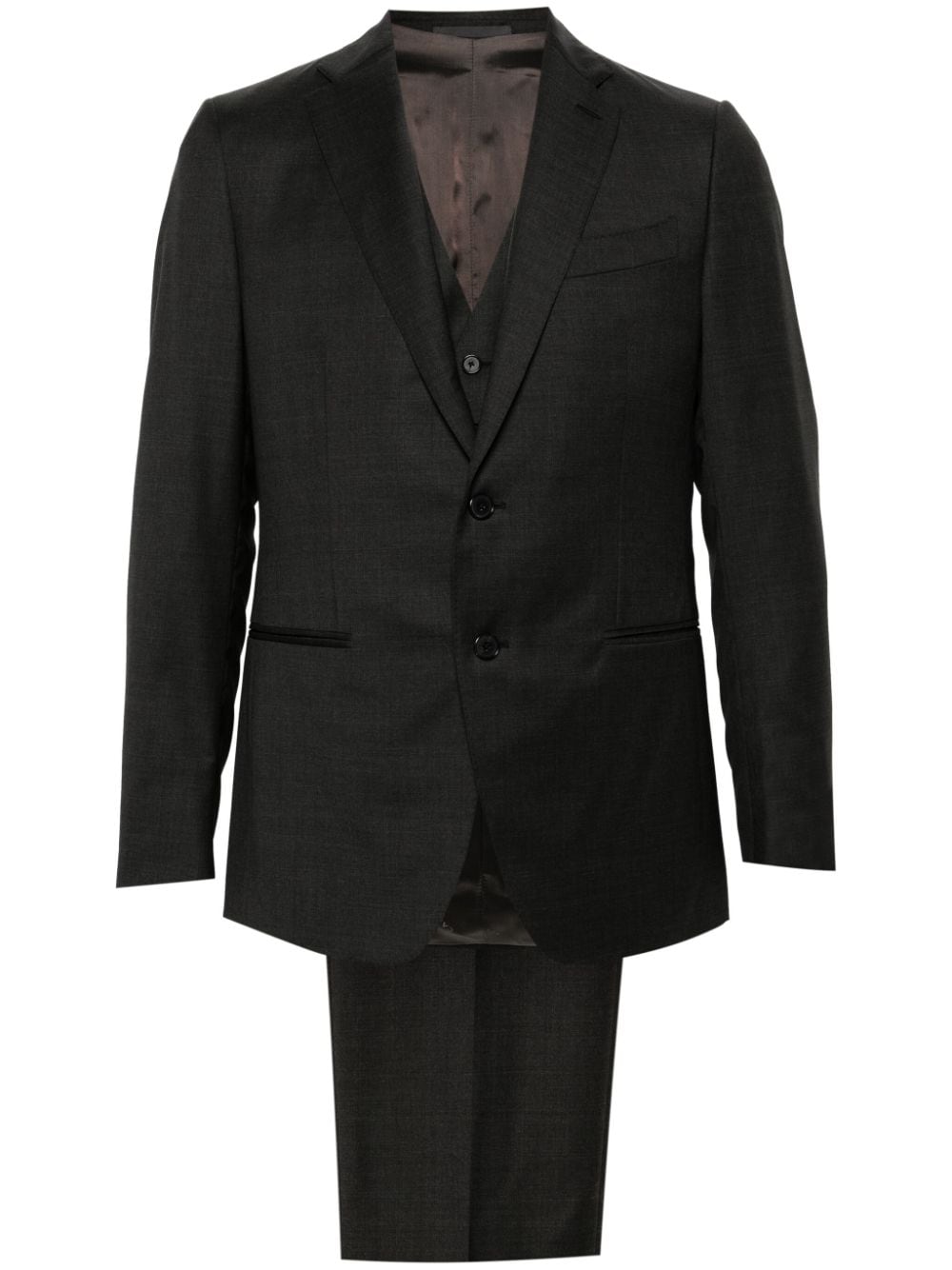 Caruso single-breasted wool suit - Grey von Caruso