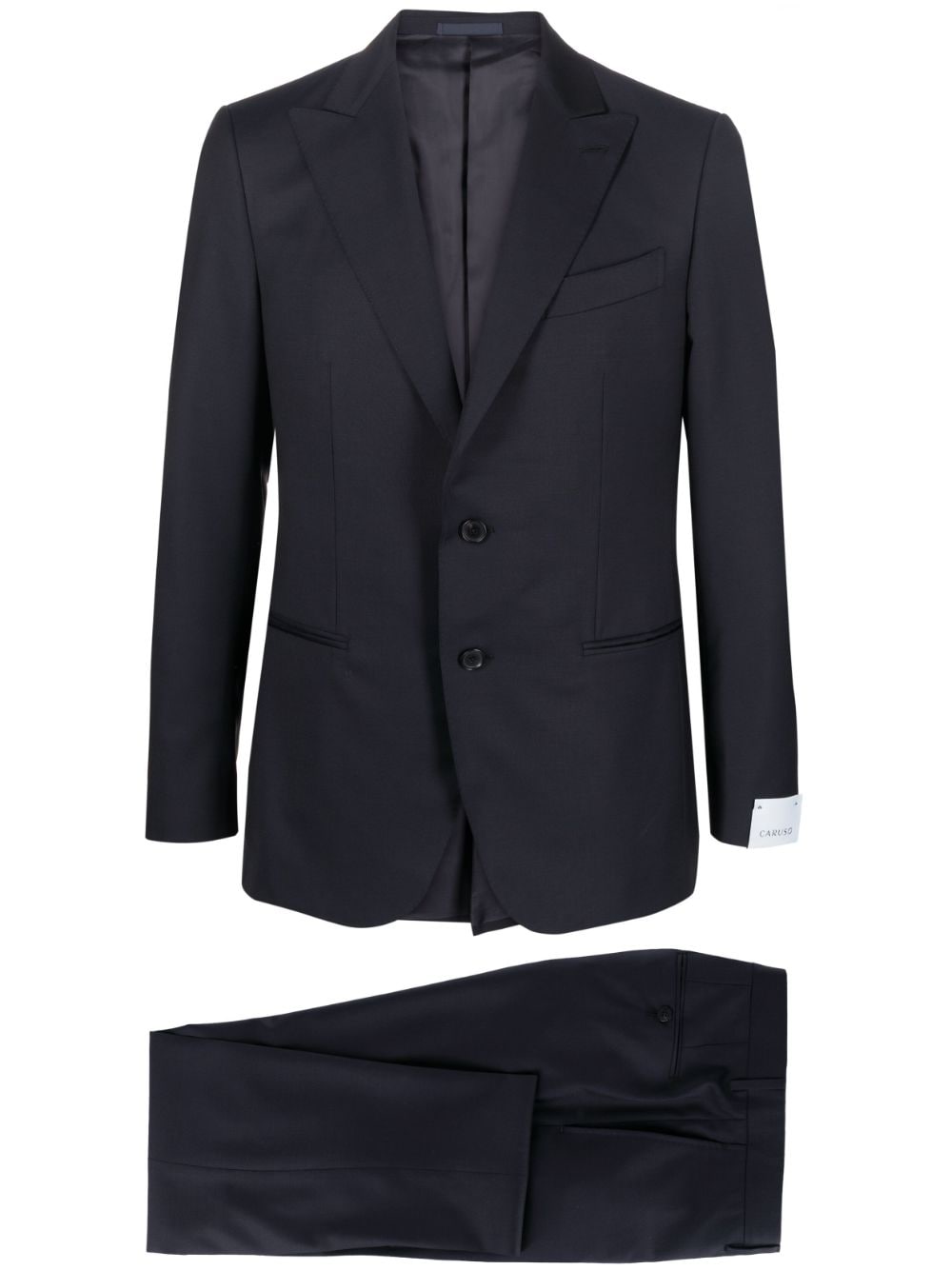 Caruso single-breasted wool suit set - Blue von Caruso