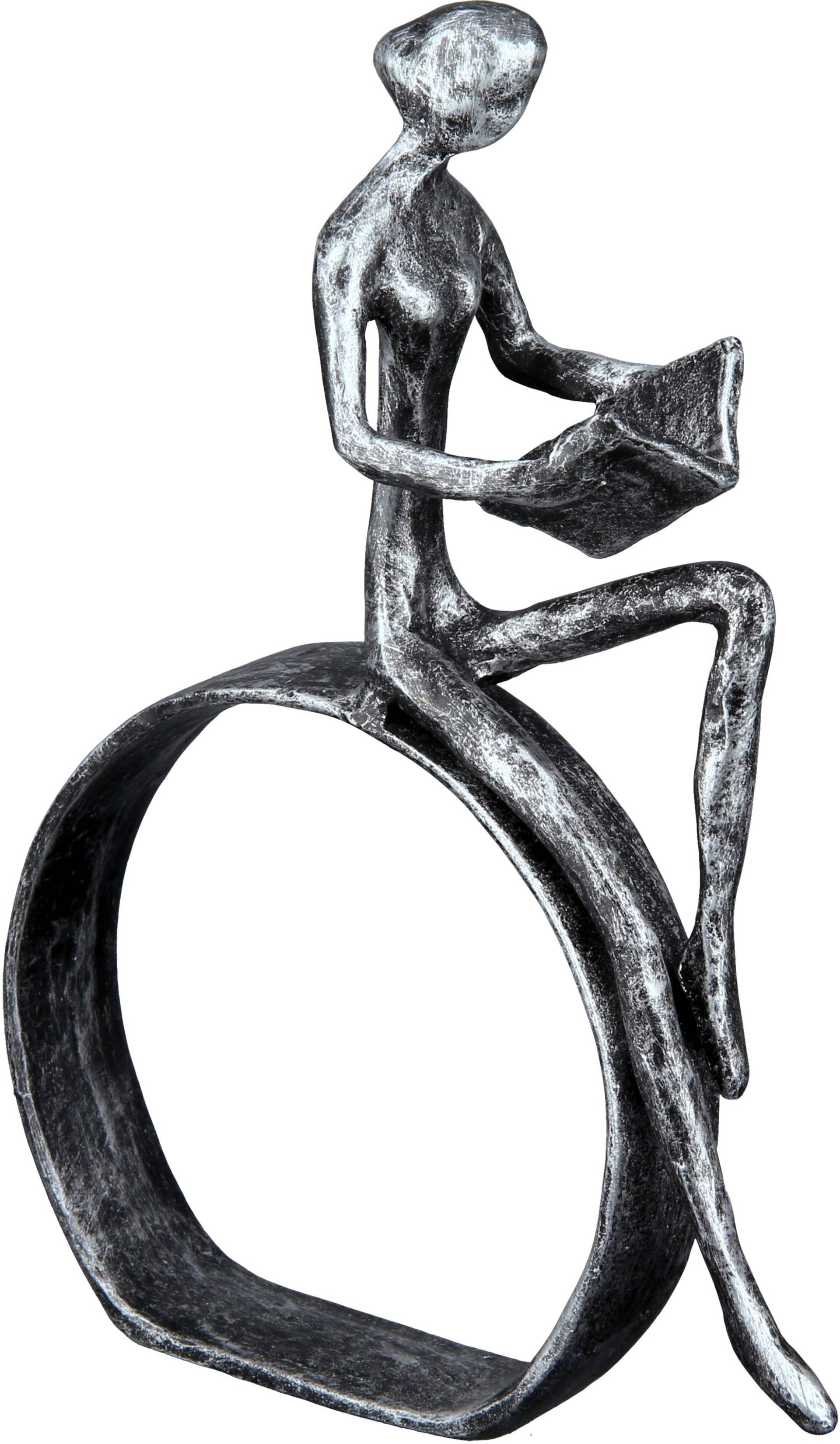 Casablanca by Gilde Dekofigur »Design Skulptur Leserin, silber« von Casablanca by Gilde