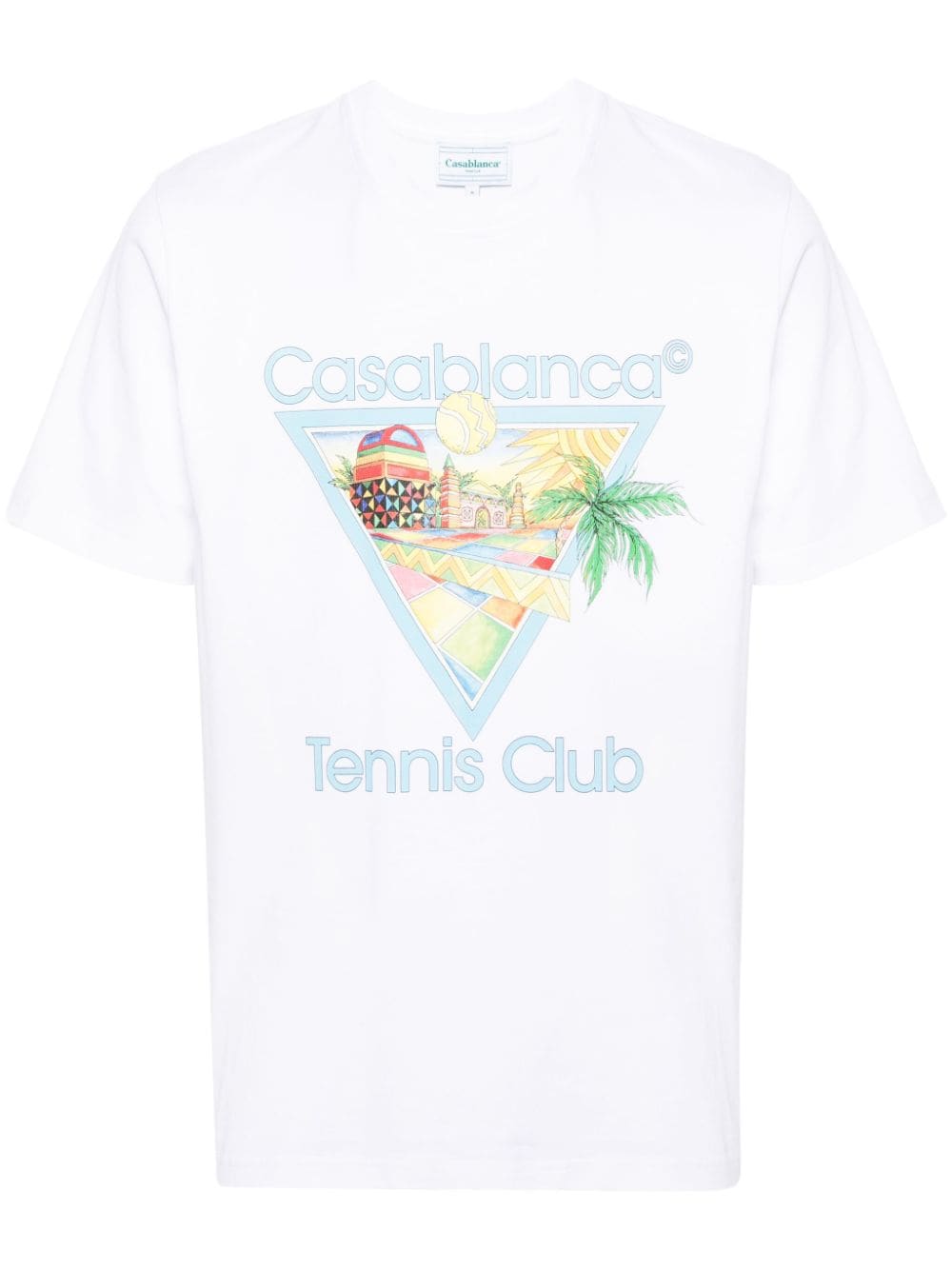 Casablanca Afro Cubism Tennis Club cotton T-shirt - White von Casablanca