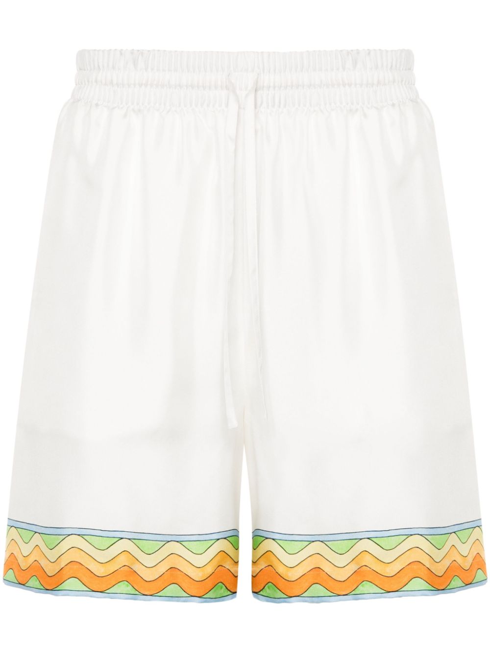 Casablanca Afro Cubism Tennis Club silk shorts - White von Casablanca