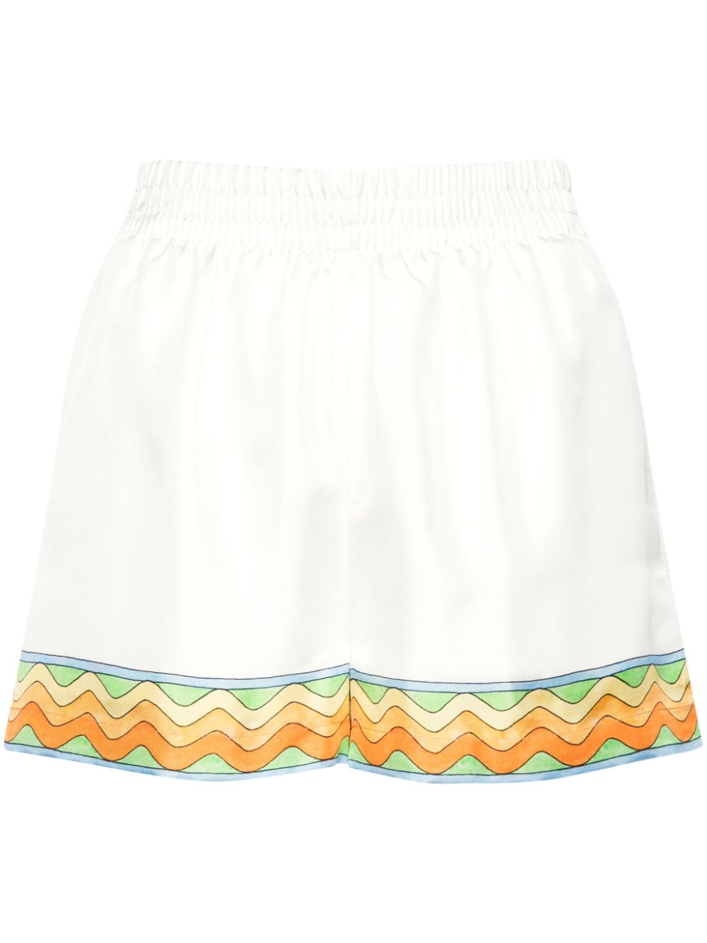 Casablanca Afro Cubism silk shorts - White von Casablanca