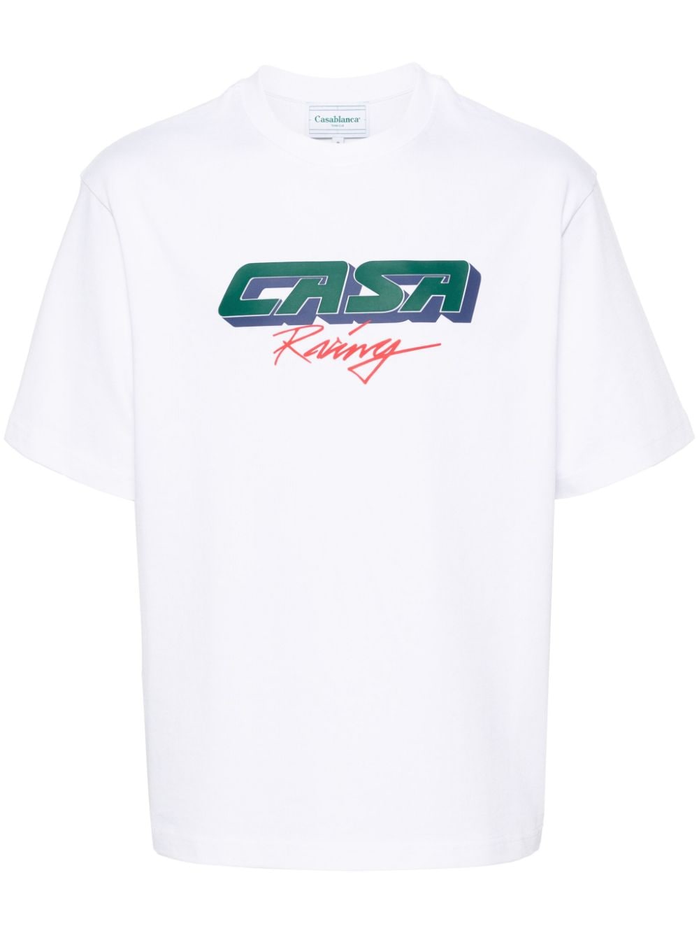 Casablanca Casa Racing 3D cotton T-shirt - White von Casablanca