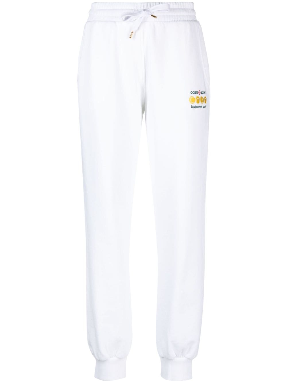 Casablanca Casa Sport Tennis Balls cotton track pants - White von Casablanca