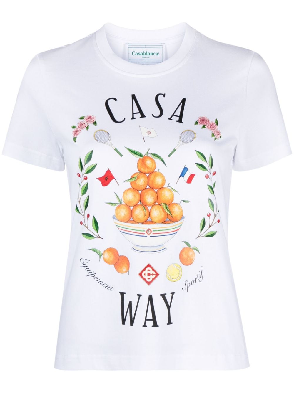 Casablanca Casa Way organic cotton T-shirt - White von Casablanca