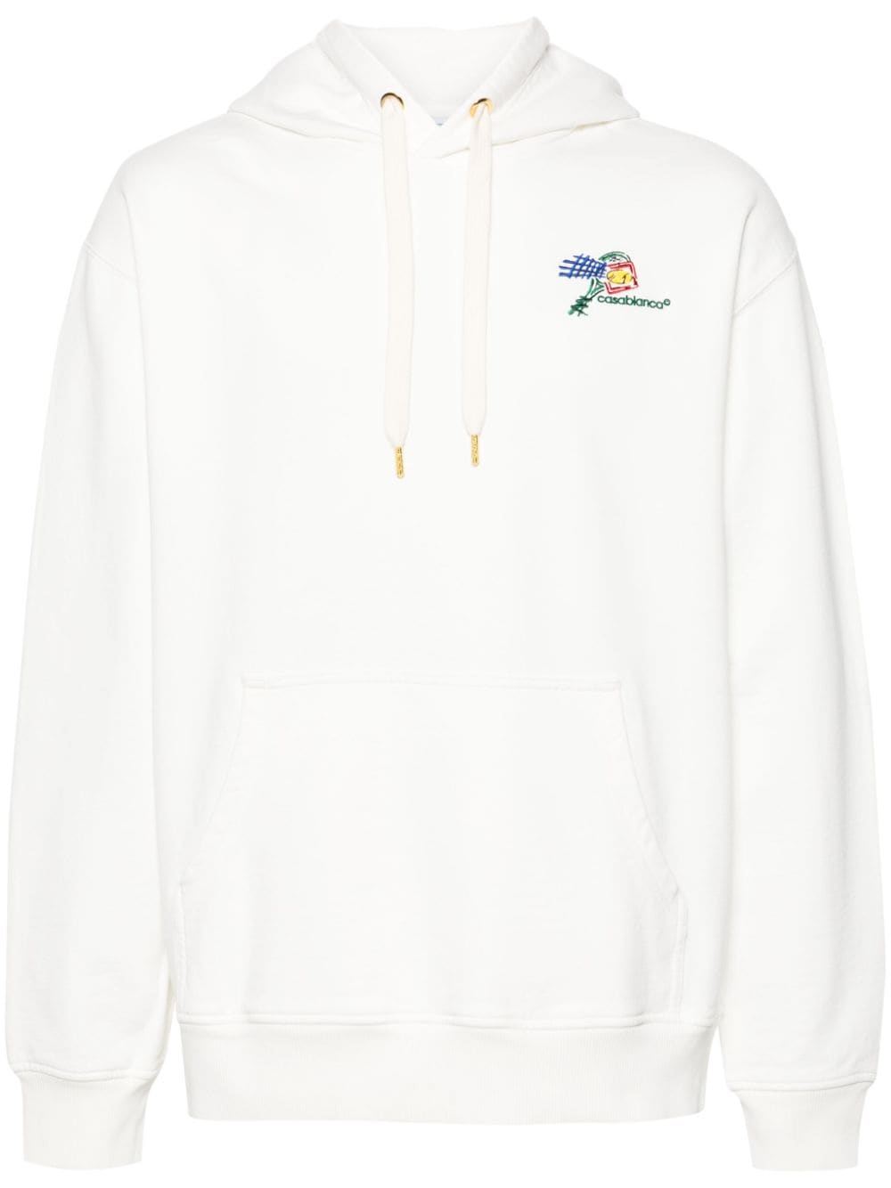 Casablanca Croquis De Tennis logo-embroidered hoodie - White von Casablanca