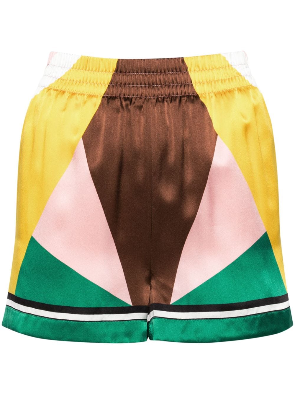 Casablanca Geometric Casa Sport silk shorts - Yellow von Casablanca