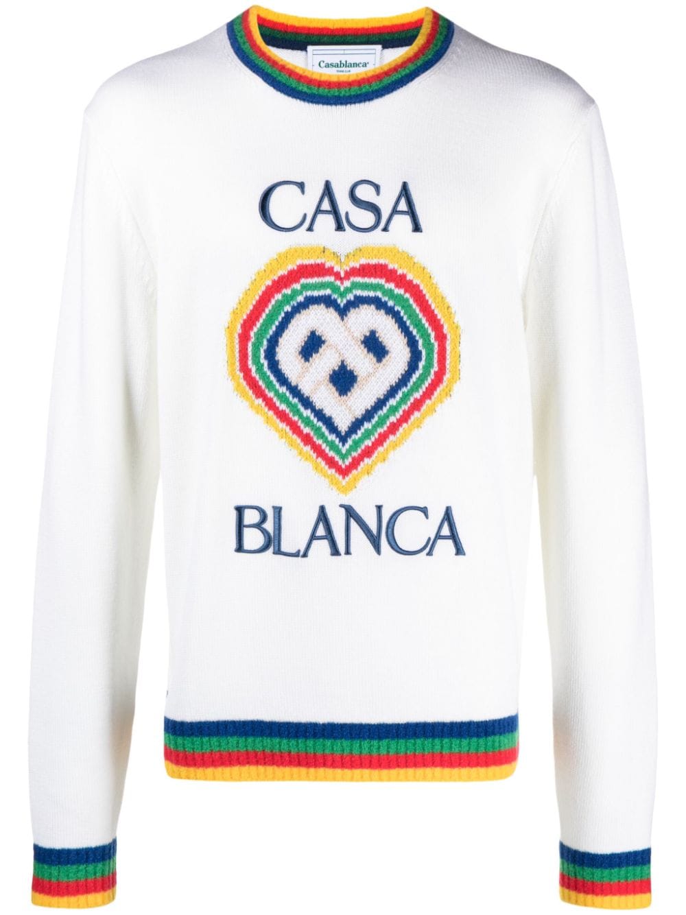 Casablanca Heart Boucle jumper - White von Casablanca