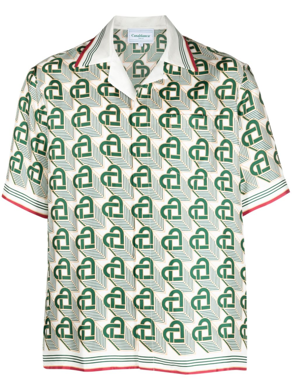 Casablanca Heart Monogram silk shirt - Green von Casablanca