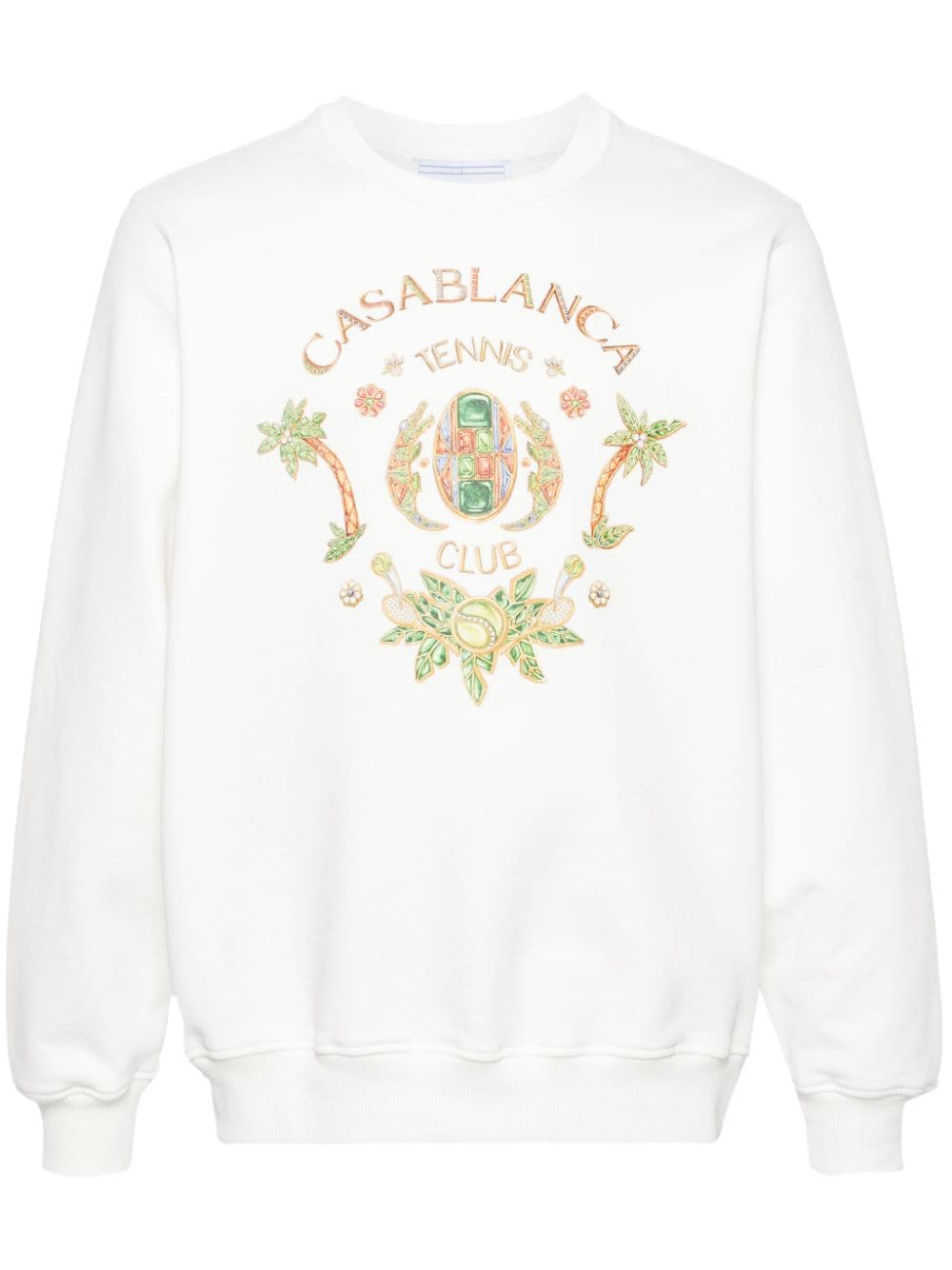 Casablanca Joyaux D'Afrique Tennis Club cotton sweatshirt - White von Casablanca