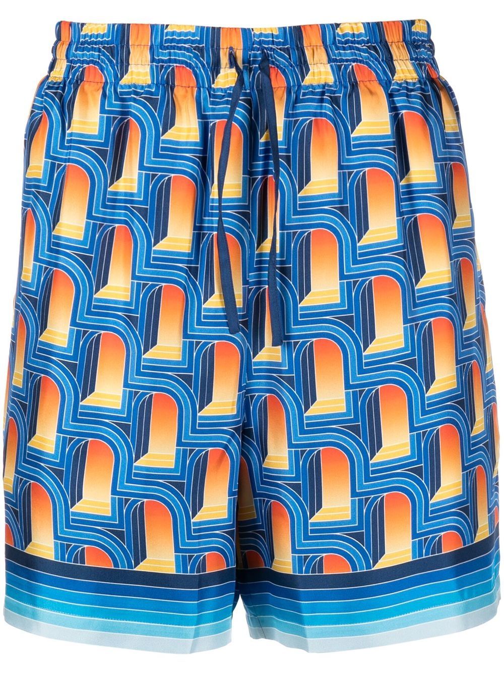 Casablanca L'Arche de Nuit silk shorts - Blue von Casablanca