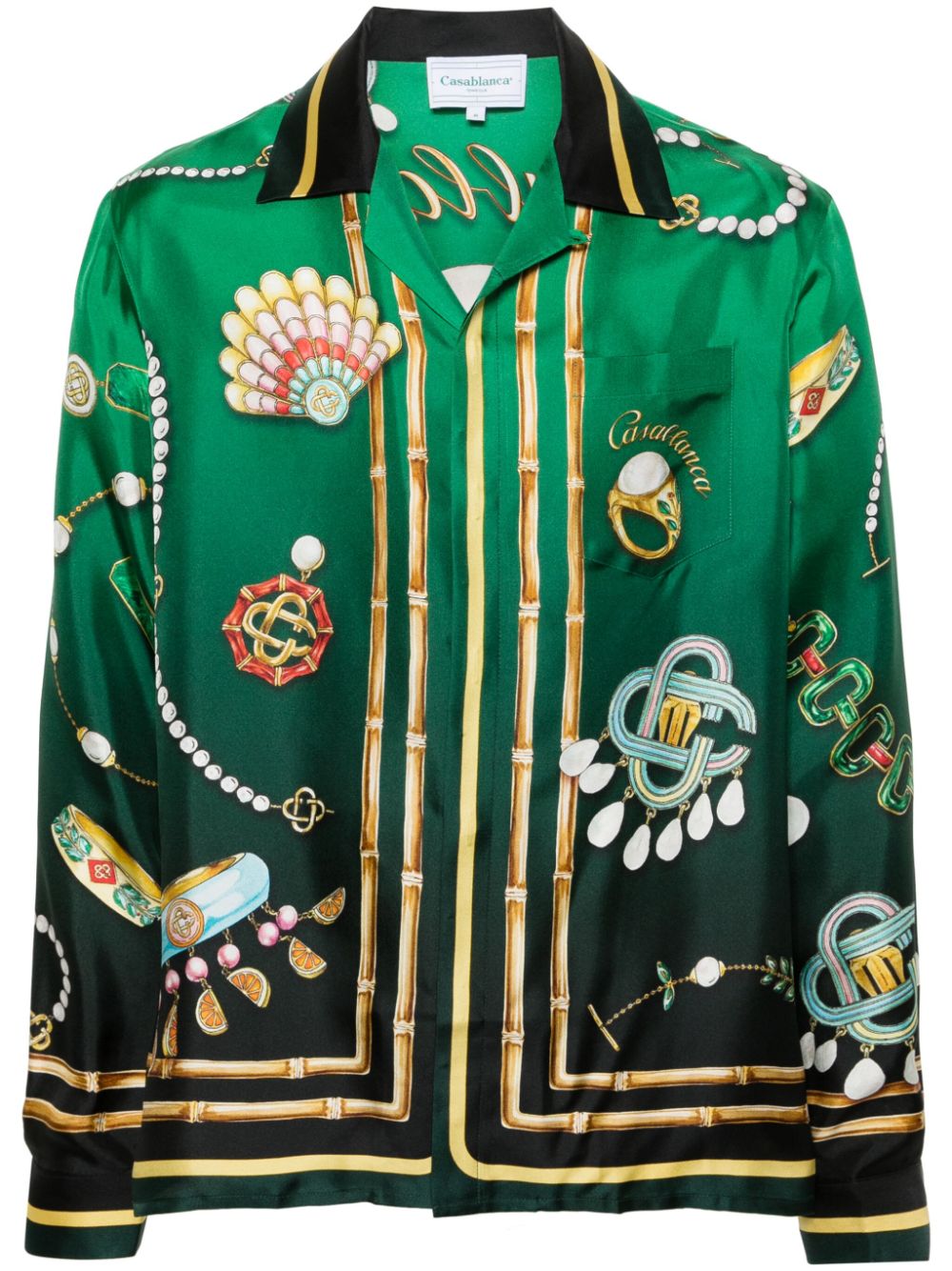 Casablanca La Boite A Bijoux silk shirt - Green von Casablanca