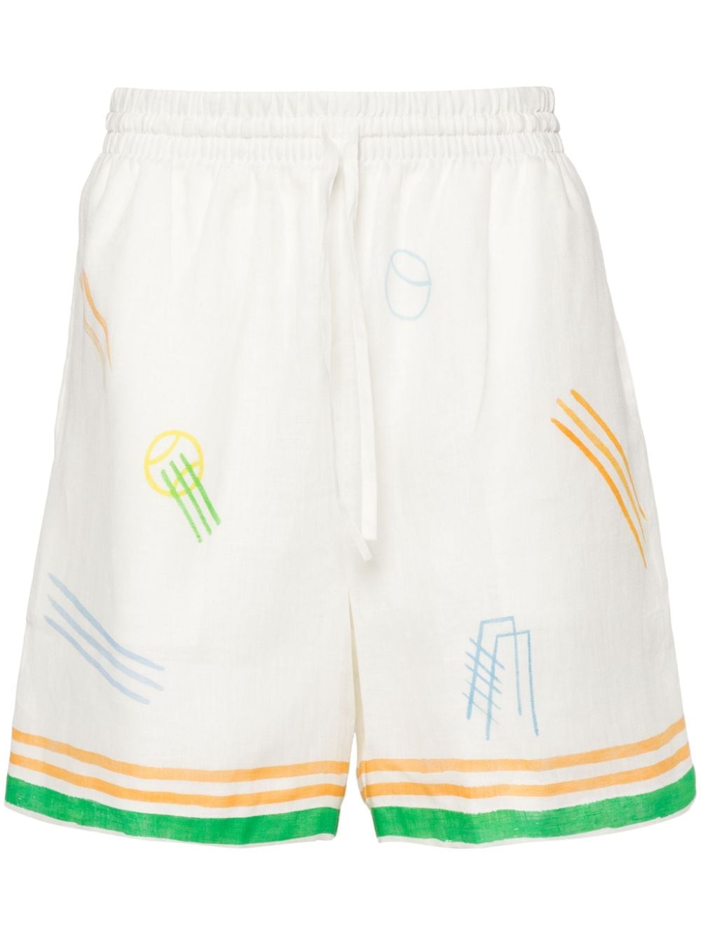 Casablanca Le Jeu linen shorts - Neutrals von Casablanca