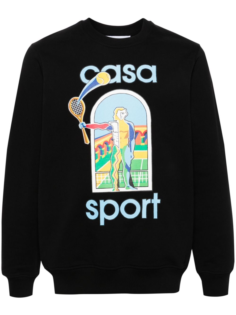 Casablanca Le Jeu organic-cotton sweatshirt - Black von Casablanca