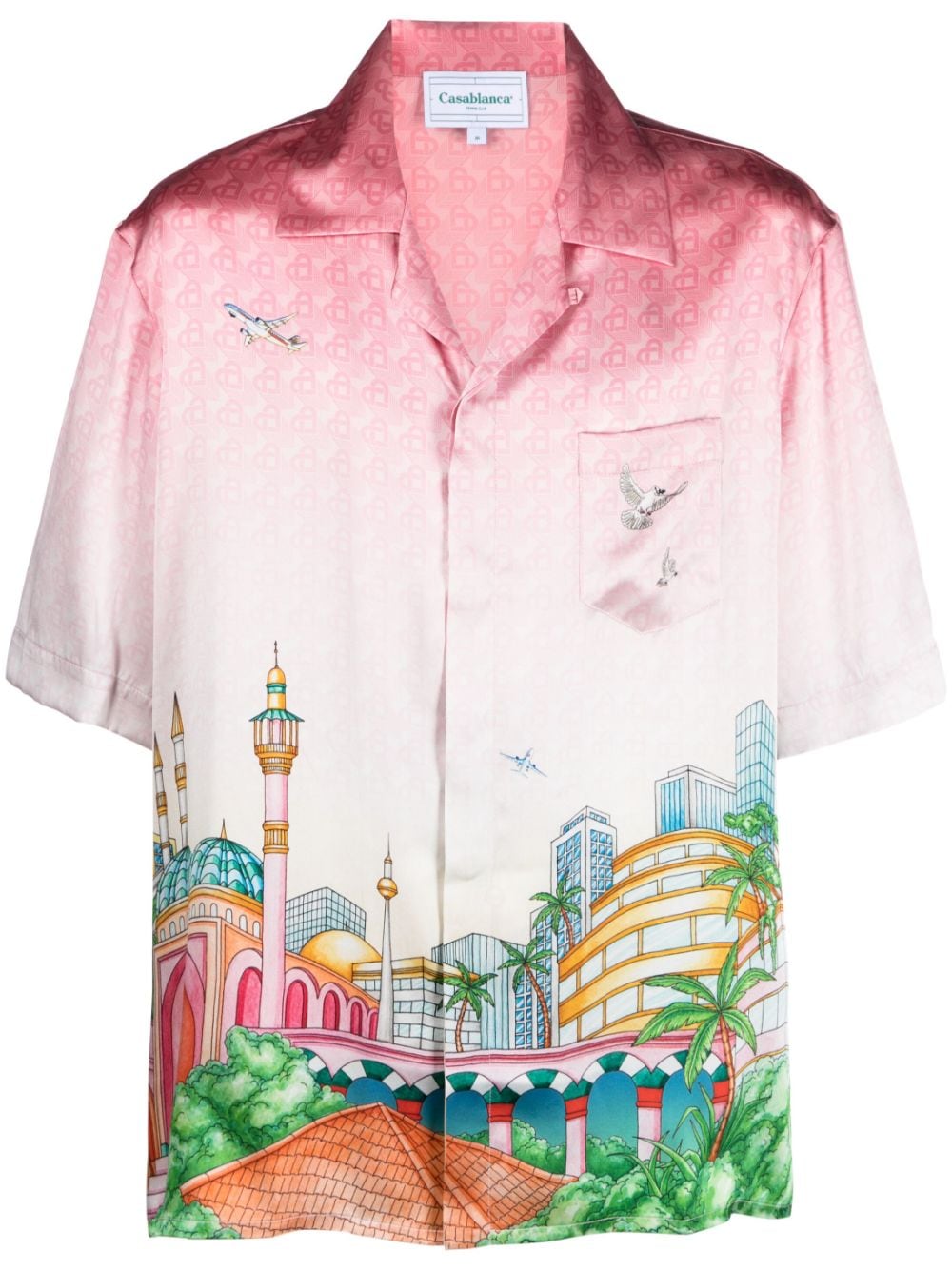 Casablanca Morning City View silk shirt - Pink von Casablanca