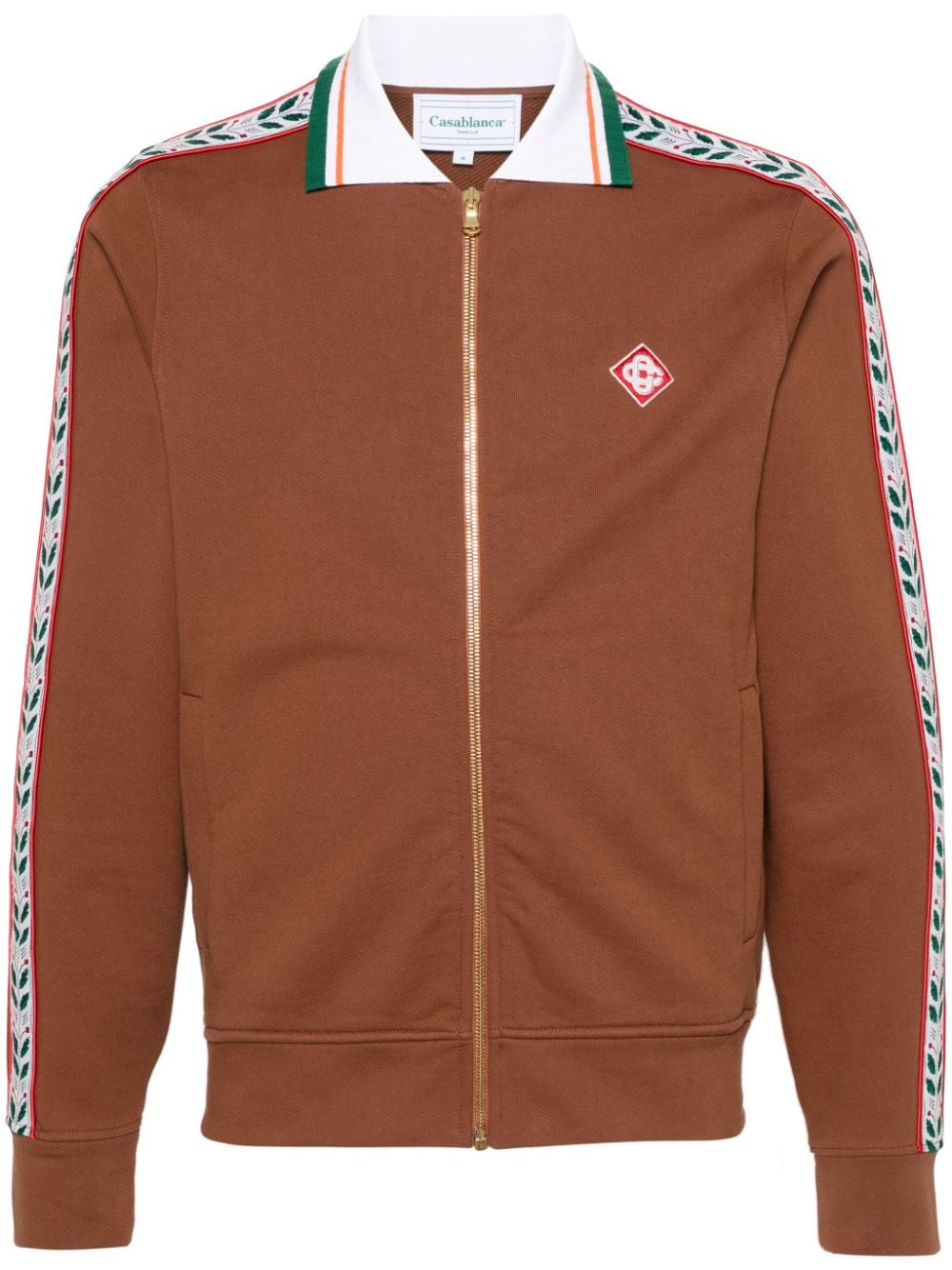 Casablanca Moto Sport Laurel zip-up sweatshirt - Brown von Casablanca