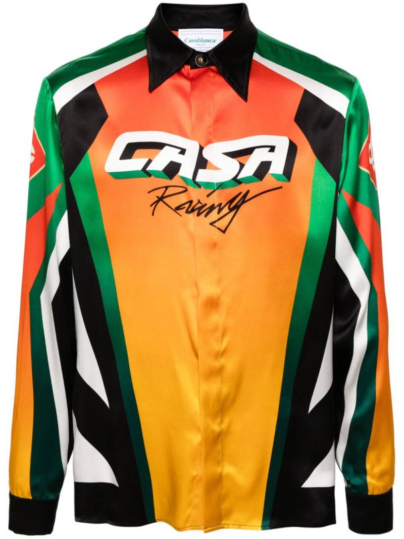 Casablanca Moto Sport silk shirt - Orange von Casablanca