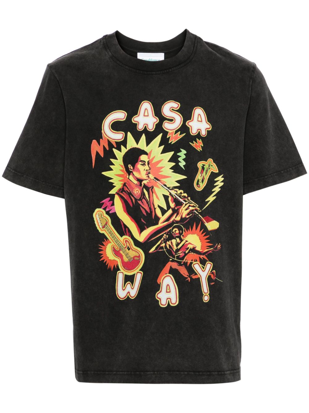 Casablanca Music For The People cotton T-shirt - Black von Casablanca
