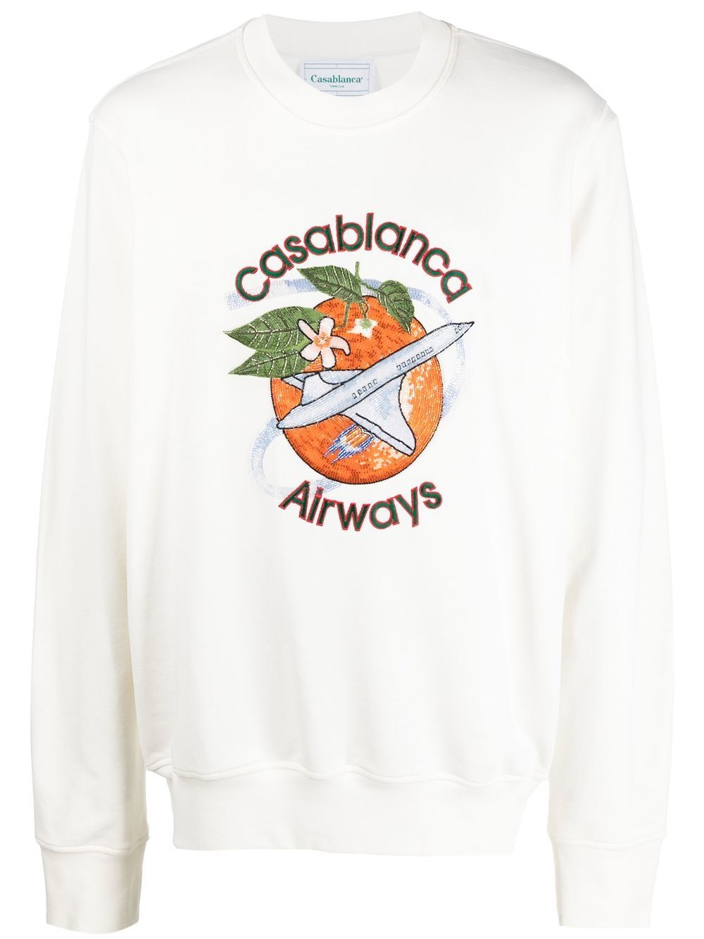 Casablanca Orbite Autour De L'Orange sweatshirt - White von Casablanca