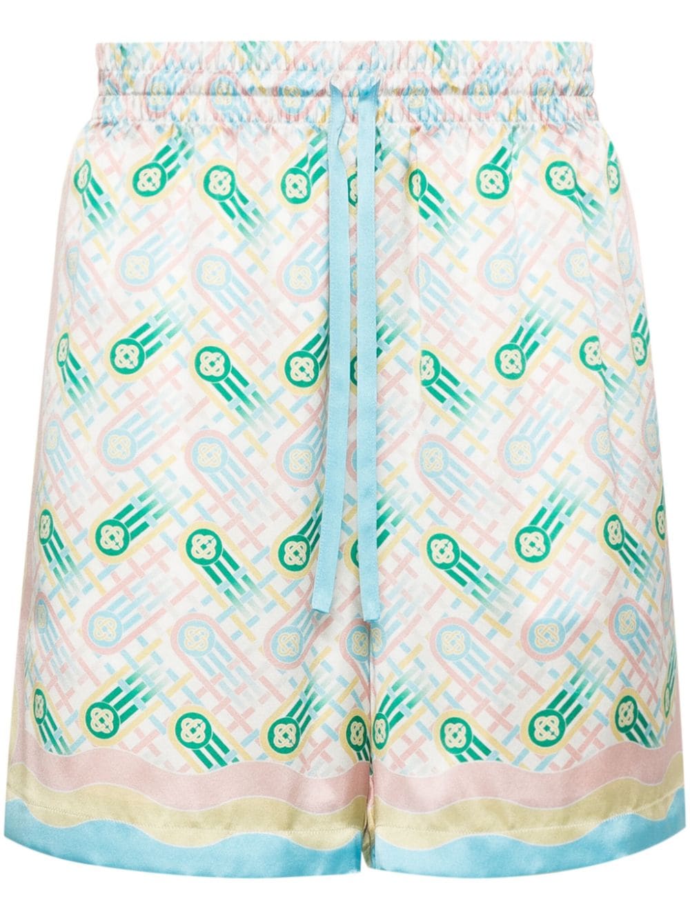 Casablanca Ping Pong silk shorts - Blue von Casablanca