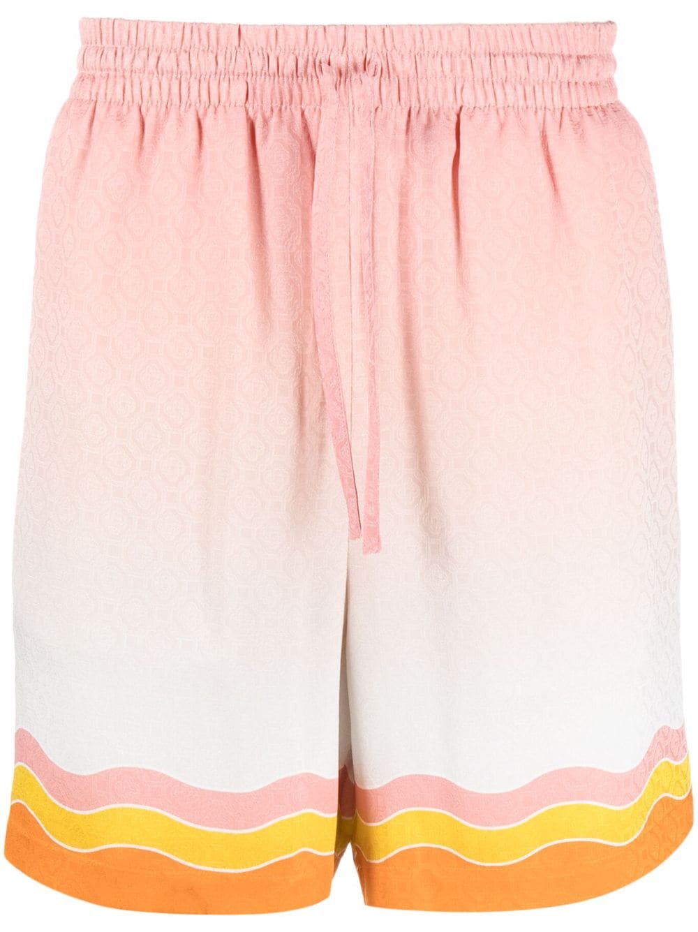 Casablanca Rainbow Monogram silk shorts - Pink von Casablanca