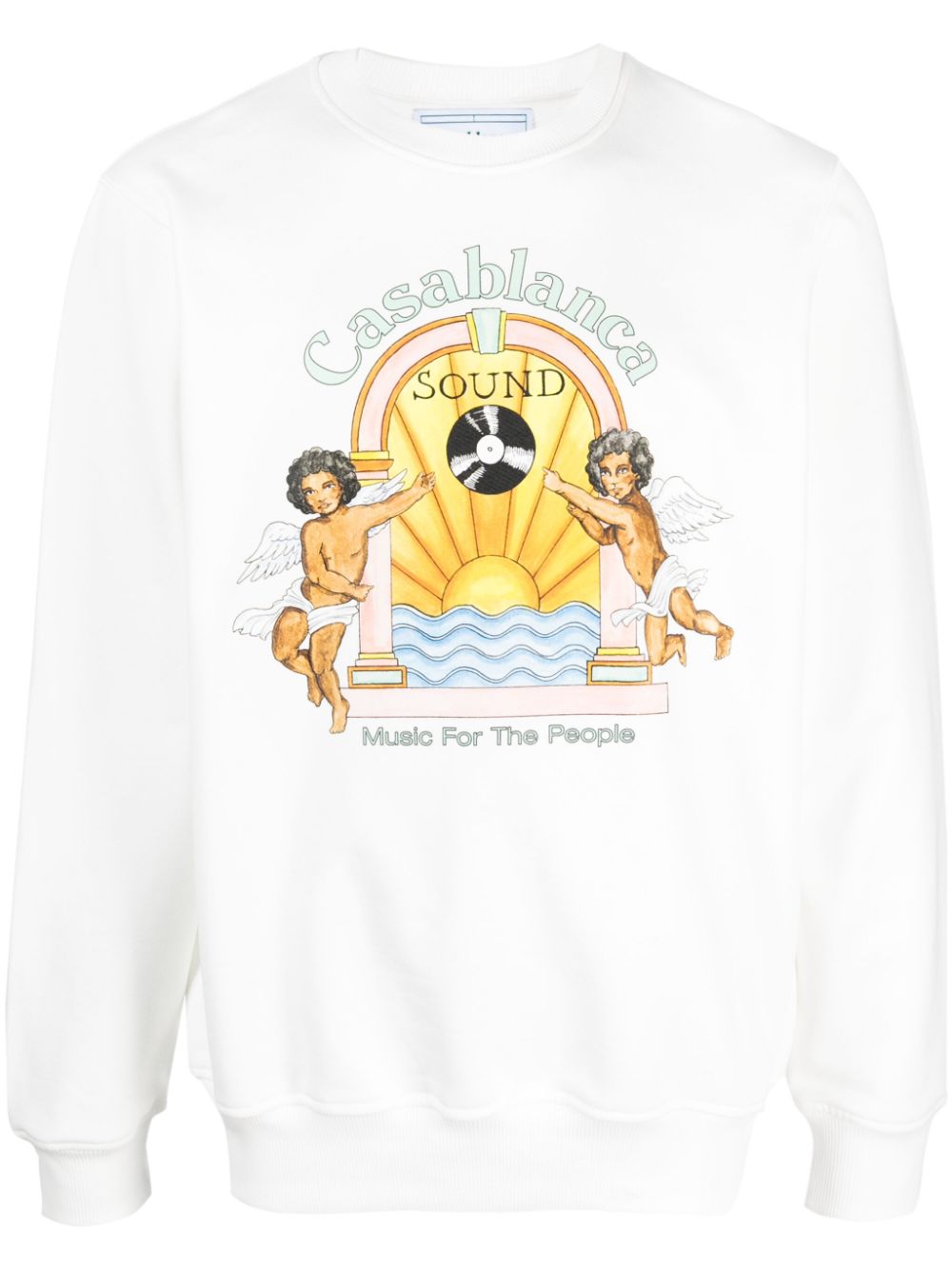 Casablanca Studio de Musique organic-cotton sweatshirt - White von Casablanca