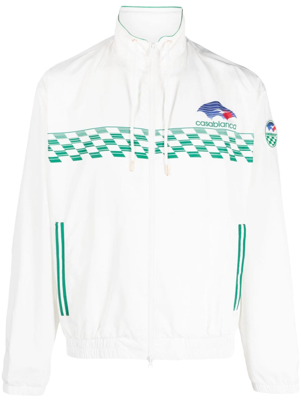 Casablanca Tennis Horizon-print zip-up track jacket - White von Casablanca