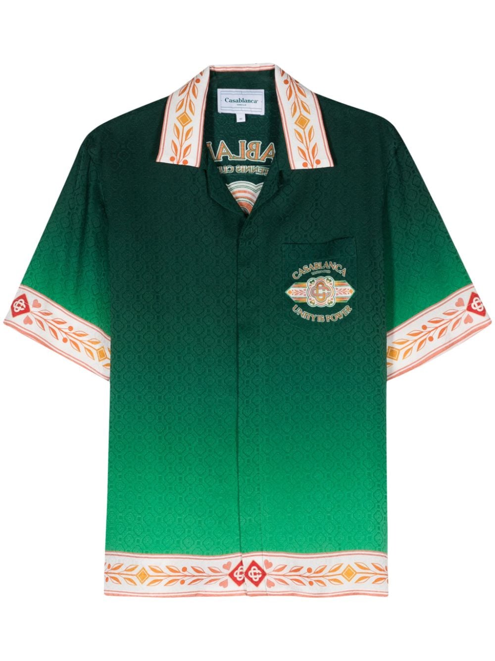 Casablanca Unity Is Power silk shirt - Green von Casablanca