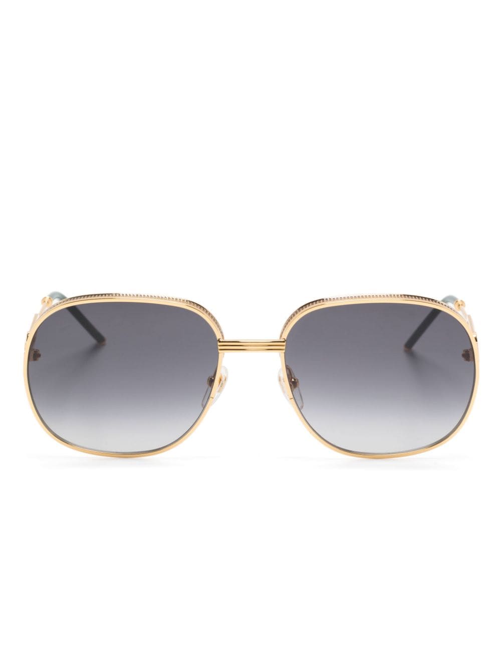 Casablanca gradient oval-frame sunglasses - Gold von Casablanca