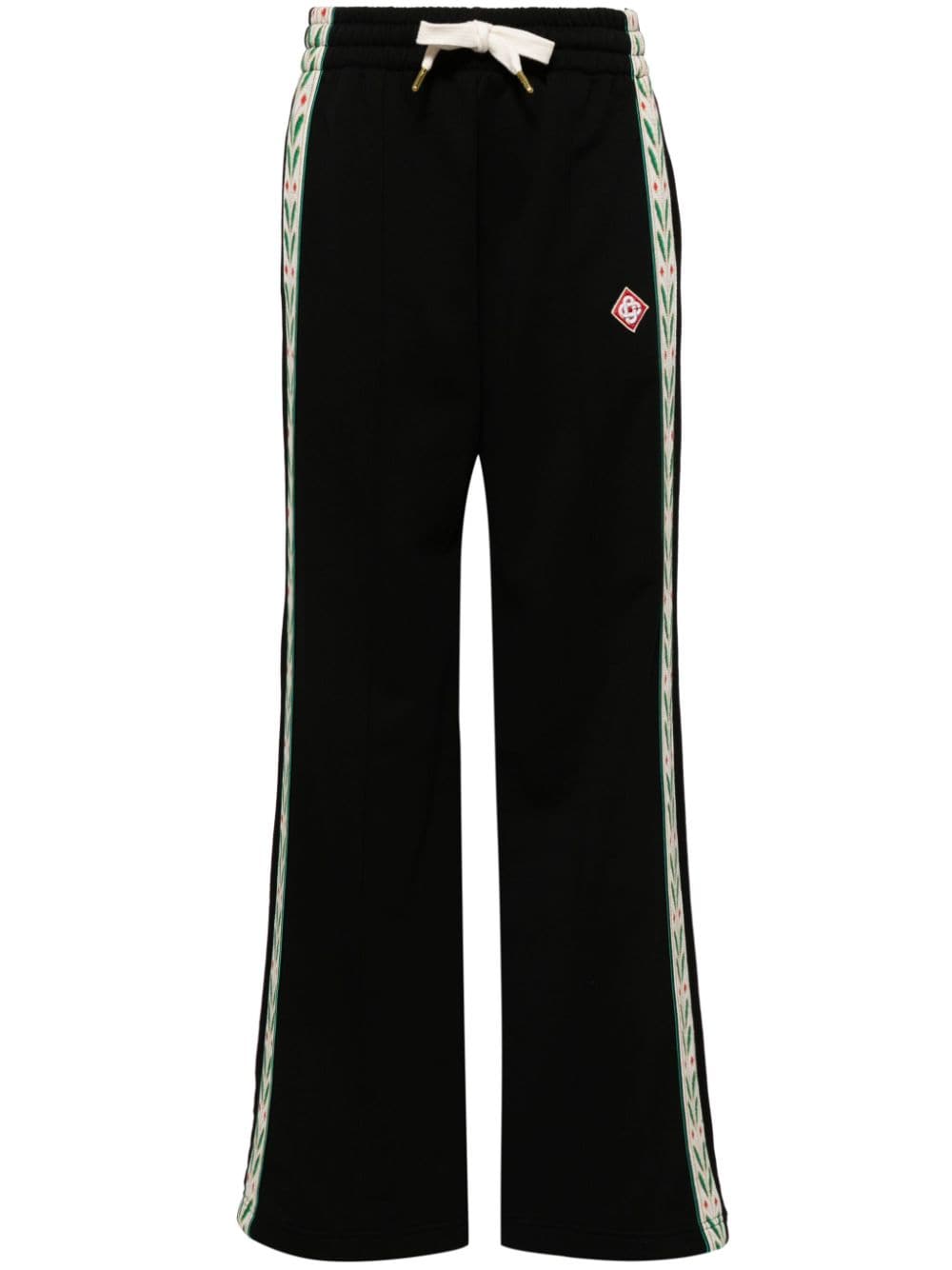 Casablanca laurel-tape cotton track pants - Black von Casablanca