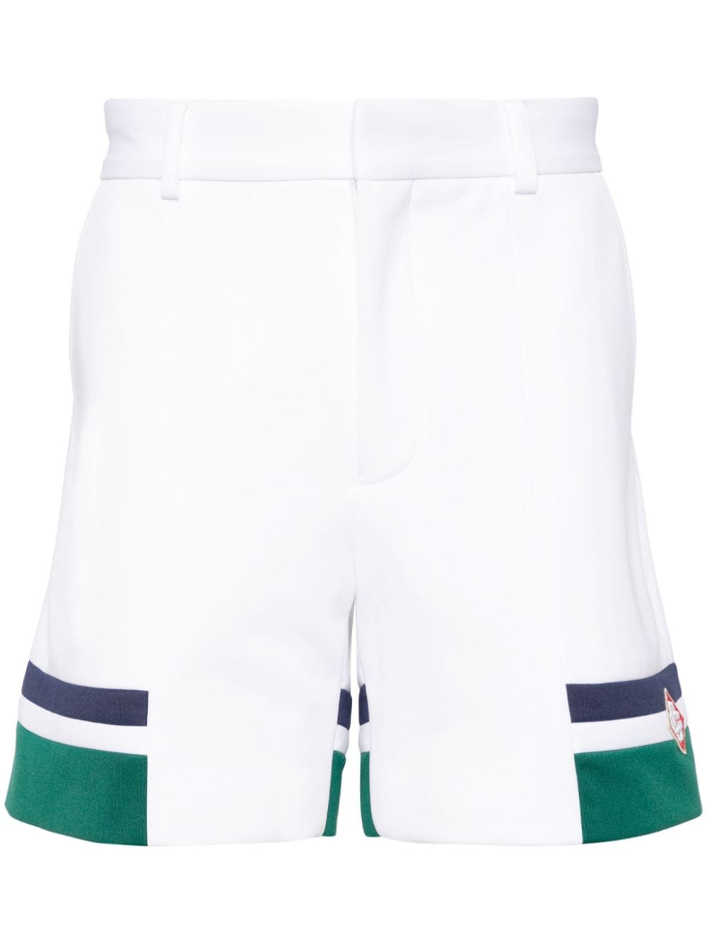 Casablanca logo-appliqué stripe-detail track shorts - White von Casablanca