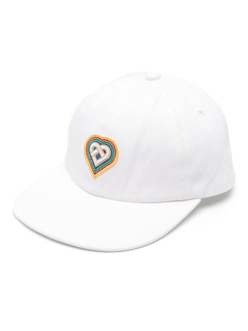 Casablanca logo-embroidered cotton cap - White von Casablanca