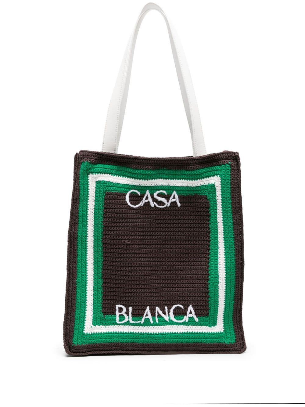 Casablanca logo-embroidered crochet tote bag - Brown von Casablanca