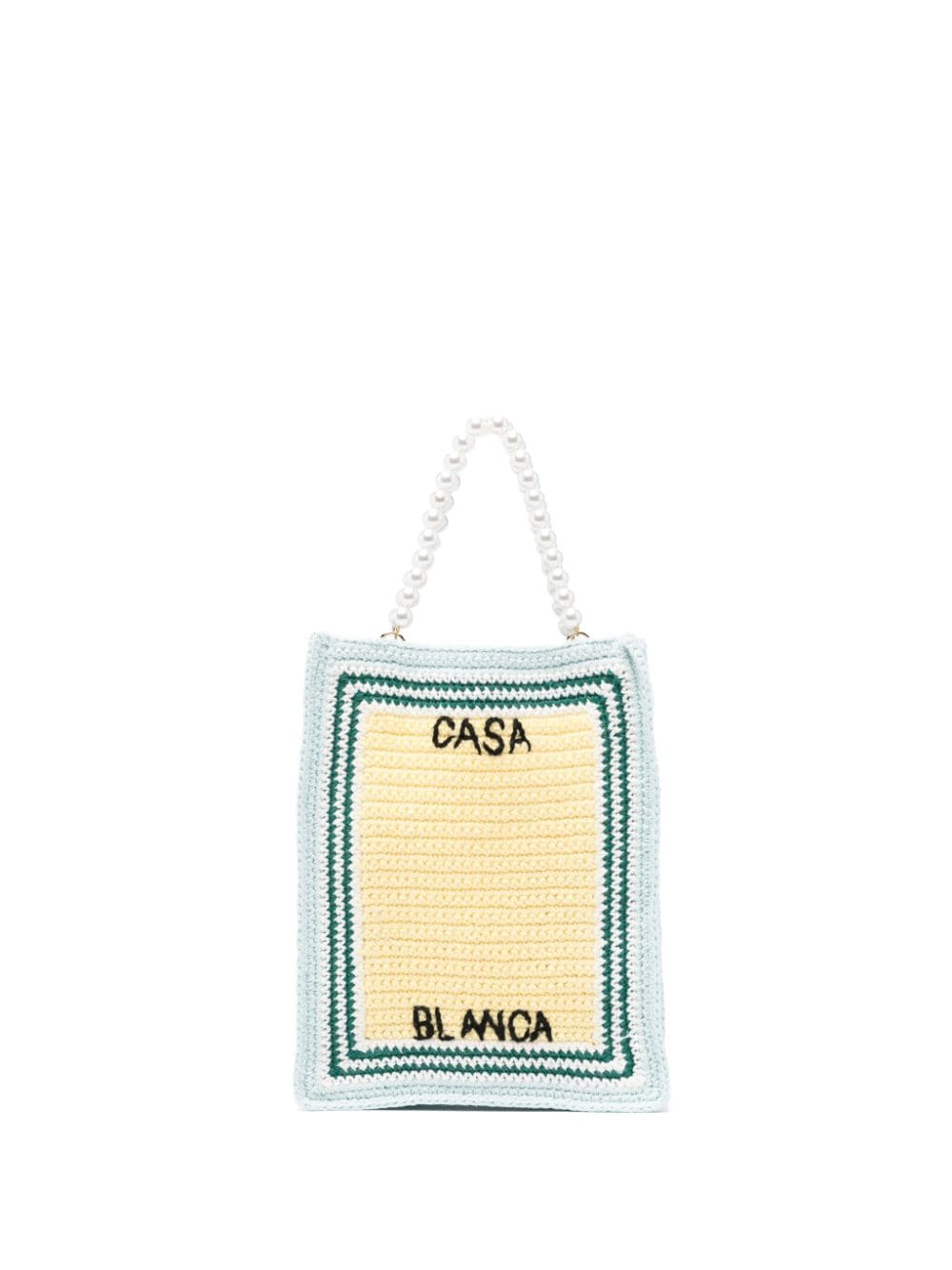 Casablanca logo-embroidered crochet tote bag - Yellow von Casablanca