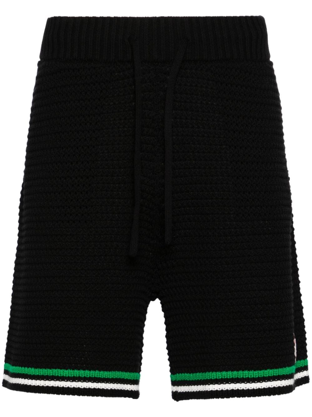 Casablanca logo-patch crochet tennis shorts - Black von Casablanca
