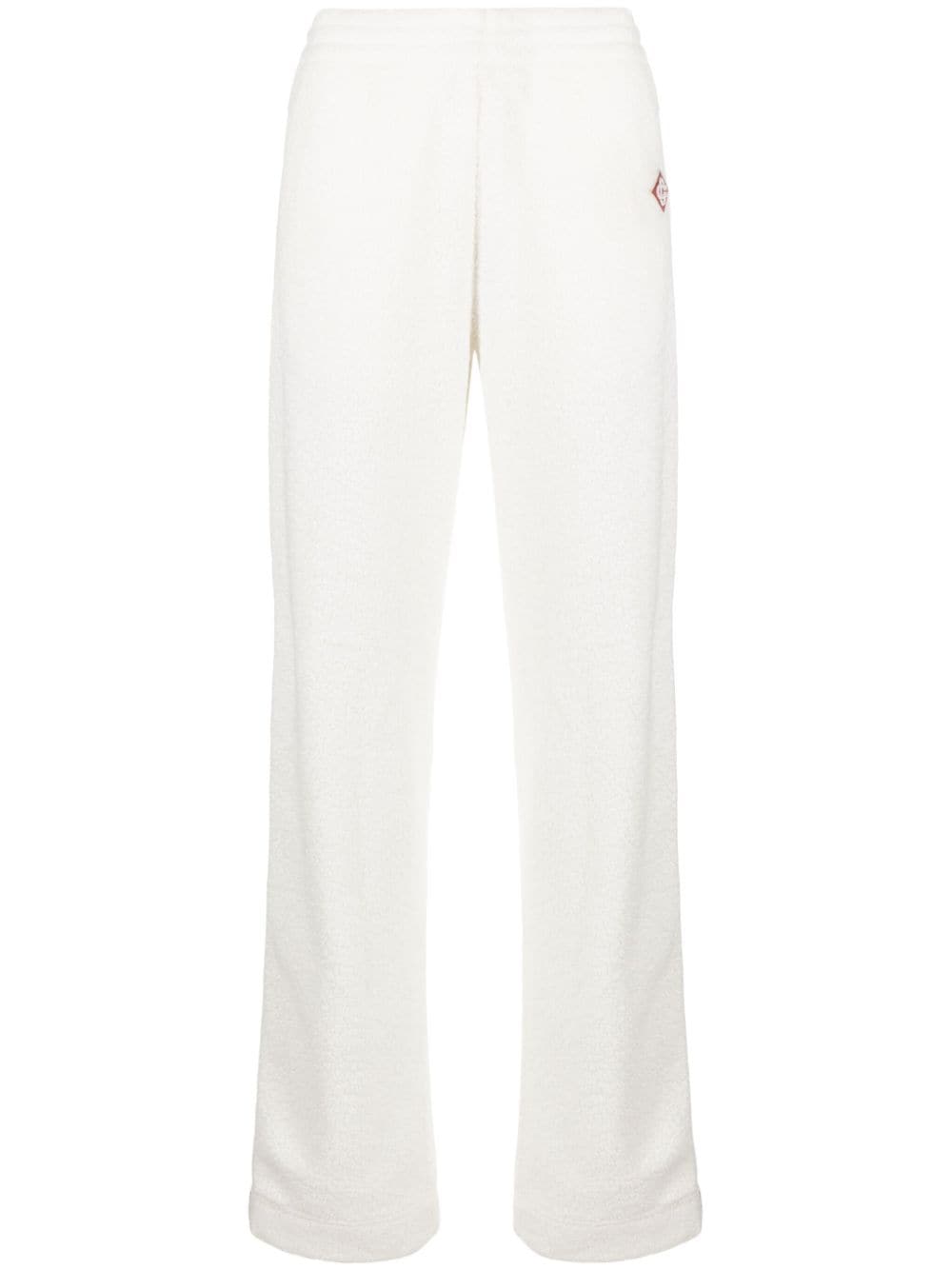 Casablanca logo-patch side-stripe fleece track pants - Neutrals von Casablanca