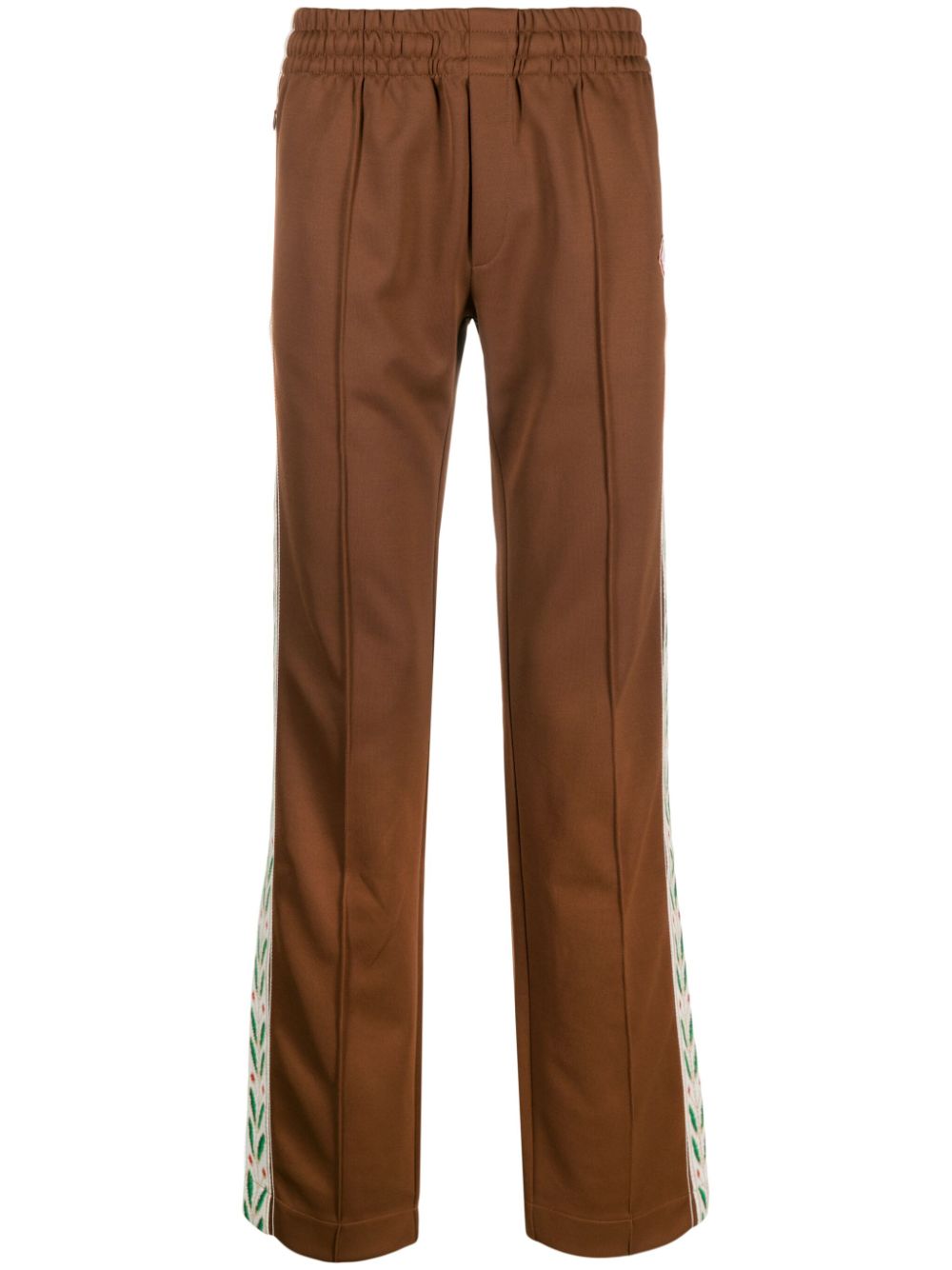 Casablanca logo-patch straight track pants - Brown von Casablanca