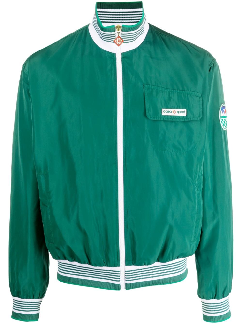 Casablanca logo-patch track jacket - Green von Casablanca