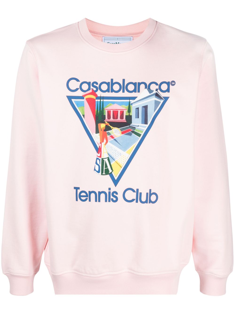 Casablanca logo-print long-sleeve sweatshirt - Pink von Casablanca