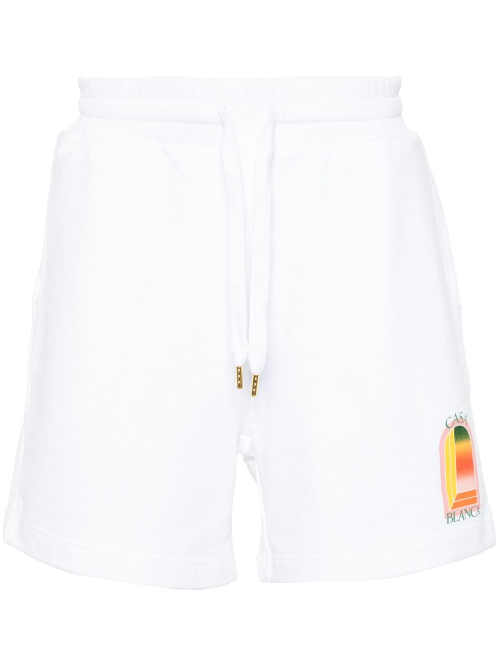 Casablanca logo-print organic cotton shorts - White von Casablanca