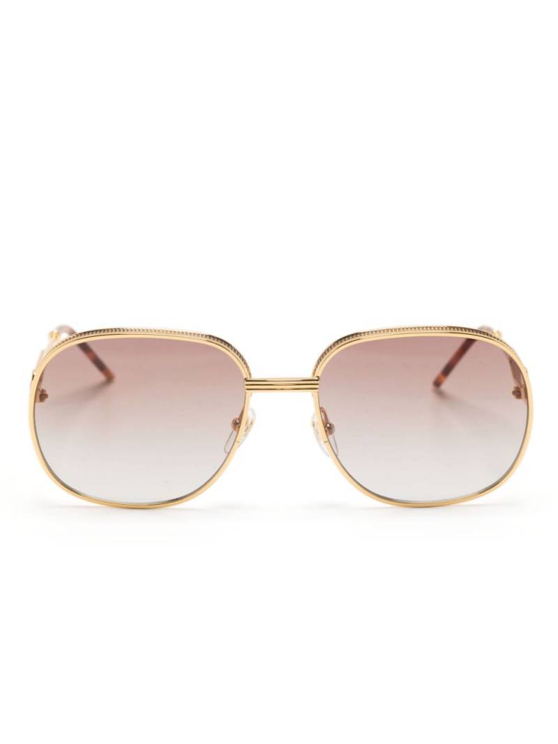 Casablanca mesh-detail square-frame sunglasses - Gold von Casablanca